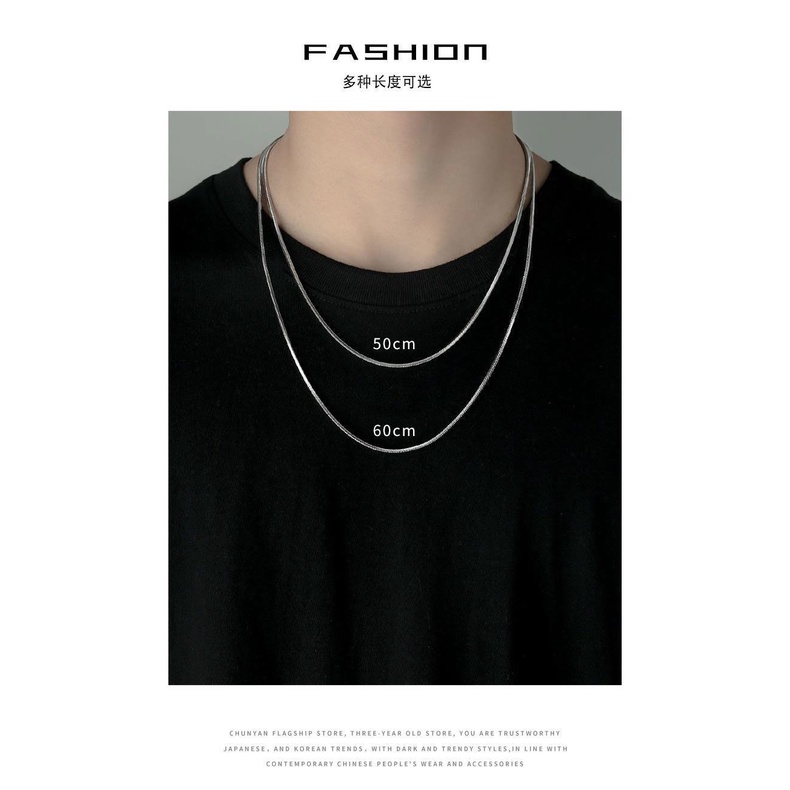 Fast Delivery Accessories Snake Bones Chain Necklace Men S Fashionable Niche Design Chain Fine Men S Plain All Match Titanium Steel Neck Men S Clavicle Chain Shopee Philippines