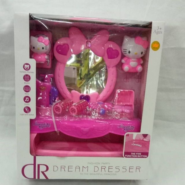 Cod Hello Kitty Make Up Toys Dream Dresser Shopee Philippines