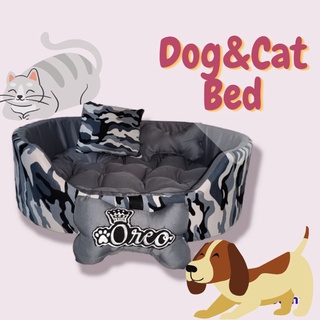 Dog And Cat Personalized Bed Pet Bed ( Small Medium Large Xl) ( Free Mini Pillow & Bone Pillow )
