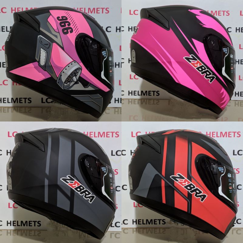 original-zebra-full-face-helmet-matte-pink-red-grey-shopee-philippines