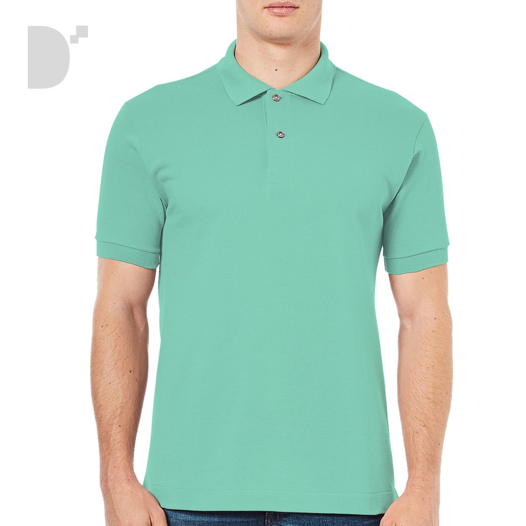 mint green polo shirt