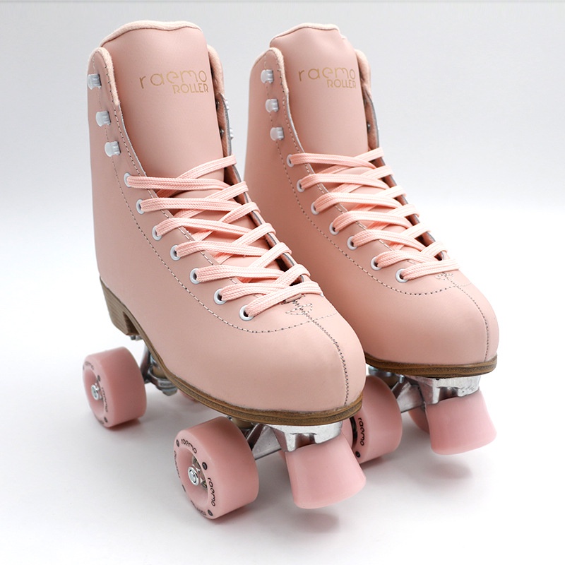 skating shoe adult Leather adult double row skates roller skating rink aluminum base bracket