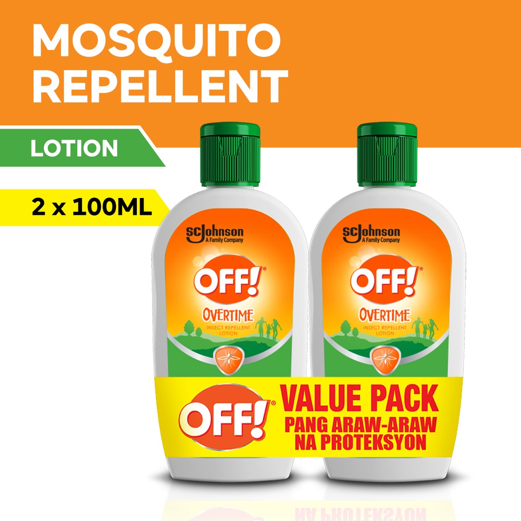 Off Mosquito Repellent Lotion Overtime Twin Pack 100ml X 2 Shopee Philippines