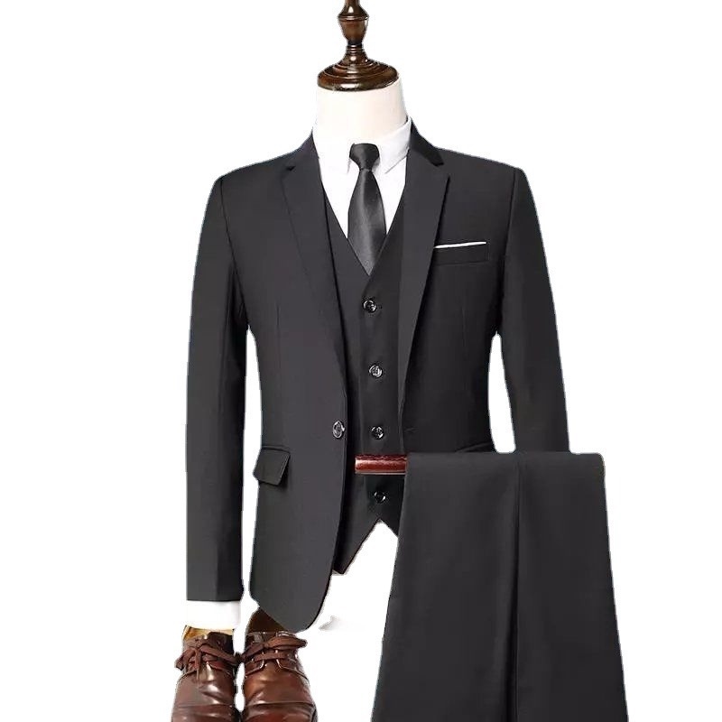 ADP Local Delivery Men's Suit Set ThreePiece Suit Slim Fit Business