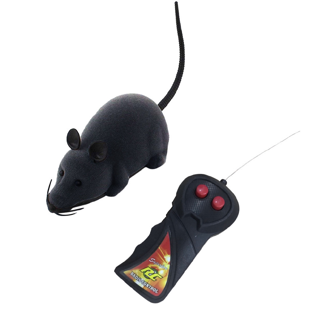 RC Funny Wireless Electronic Remote Control Mouse Rat Pet Toy for Cats