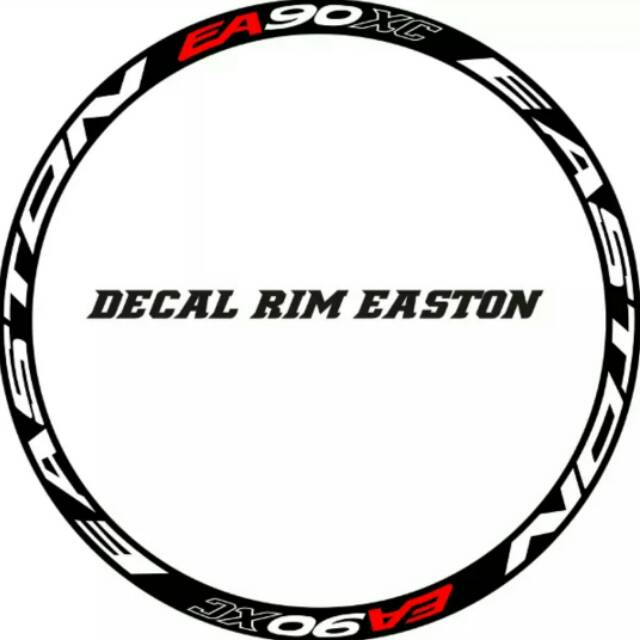 8 Pcs Easton Red Black and White Waterproof Rim Sticker for Bike