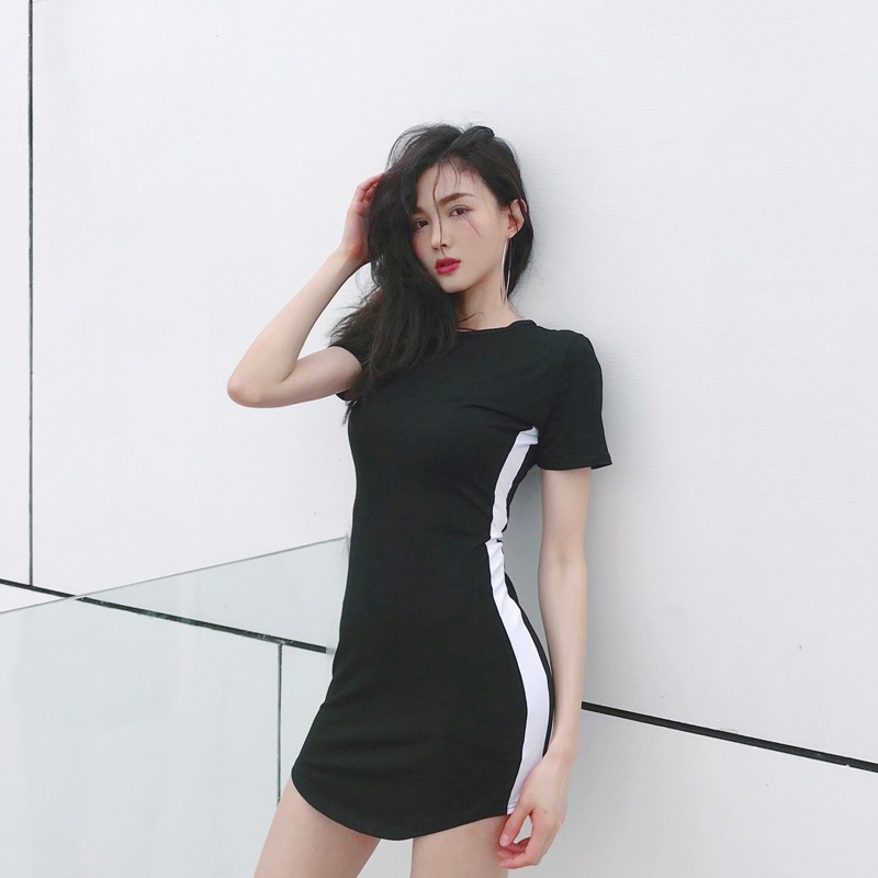 black dress shirt dress
