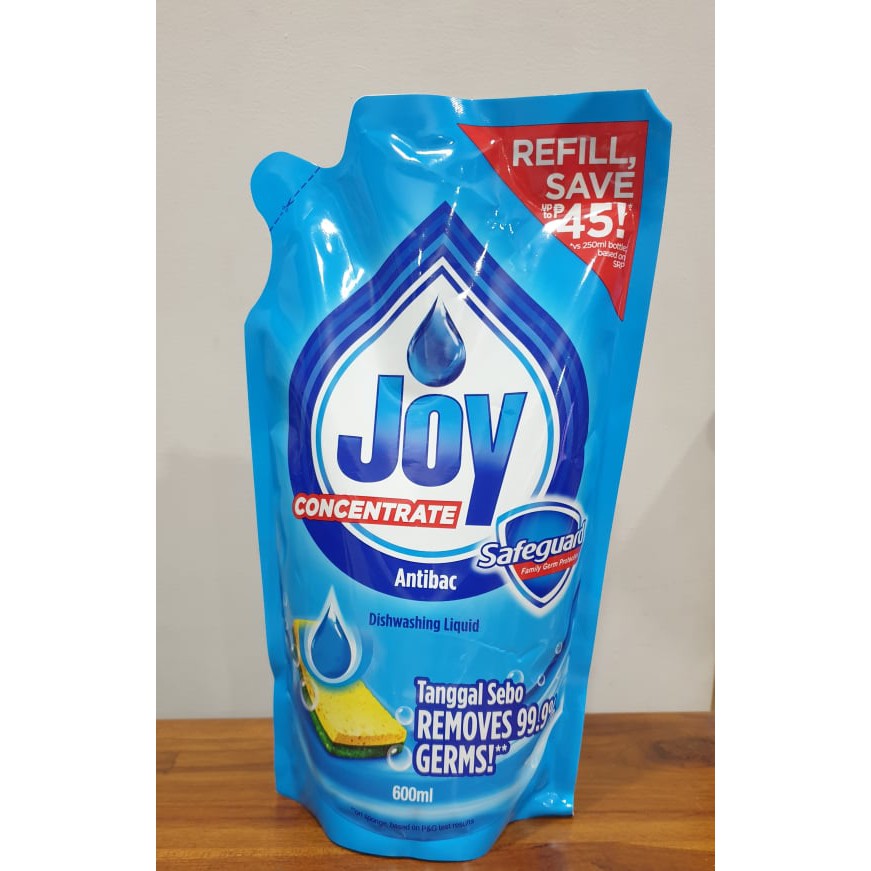 Joy Antibac Refill Concentrate Dishwashing Liquid Safeguard 600mL ...