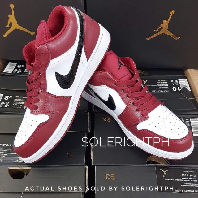 Air Jordan 1 Low Noble Red Men Sneakers Shopee Philippines