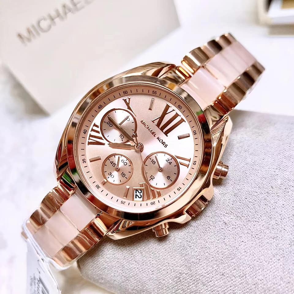 michael kors ceramic watch rose gold