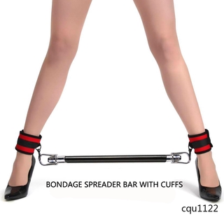 B BDSM Bondage 16 Inch Stainless Steel Spreader Bar With Leather Cuffs Fetish Restraint Sex Toys For #1