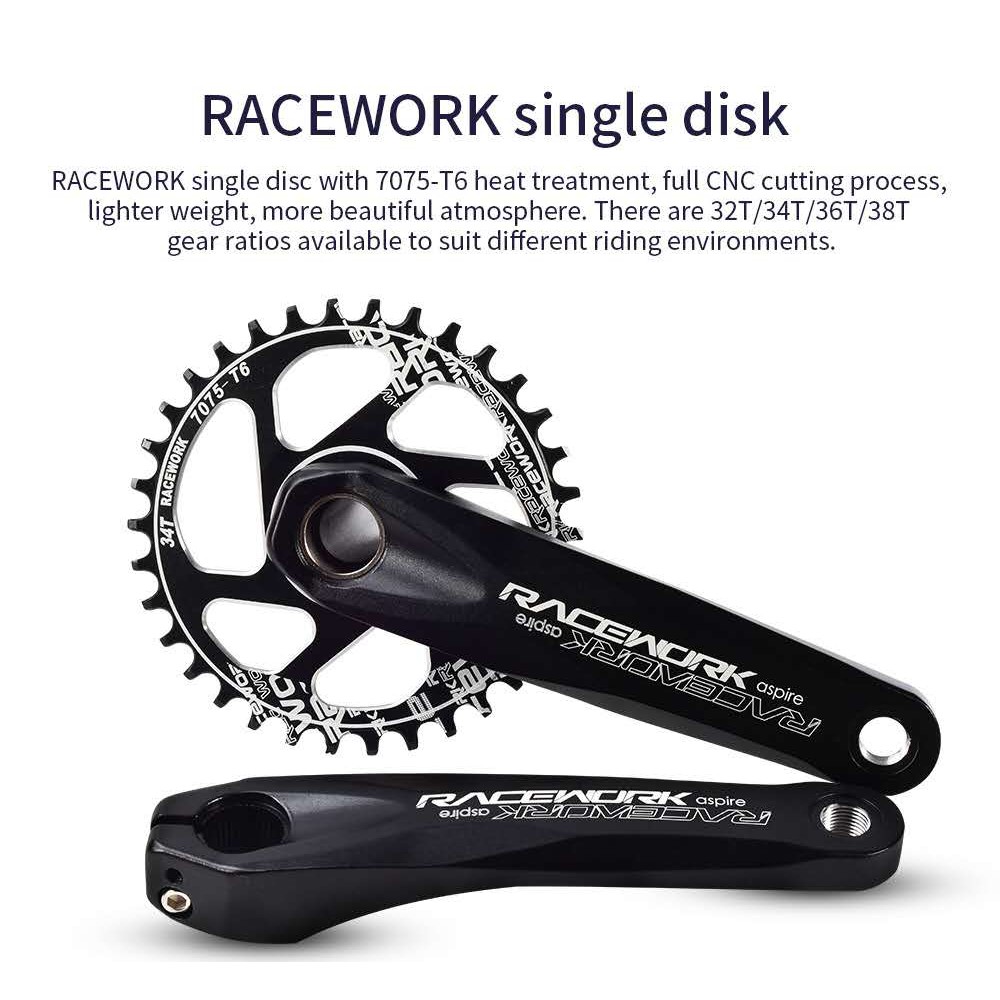 Racework Gxp Crank Mountain Bike Crank Set 170mm/175mm Bicycle Crankset