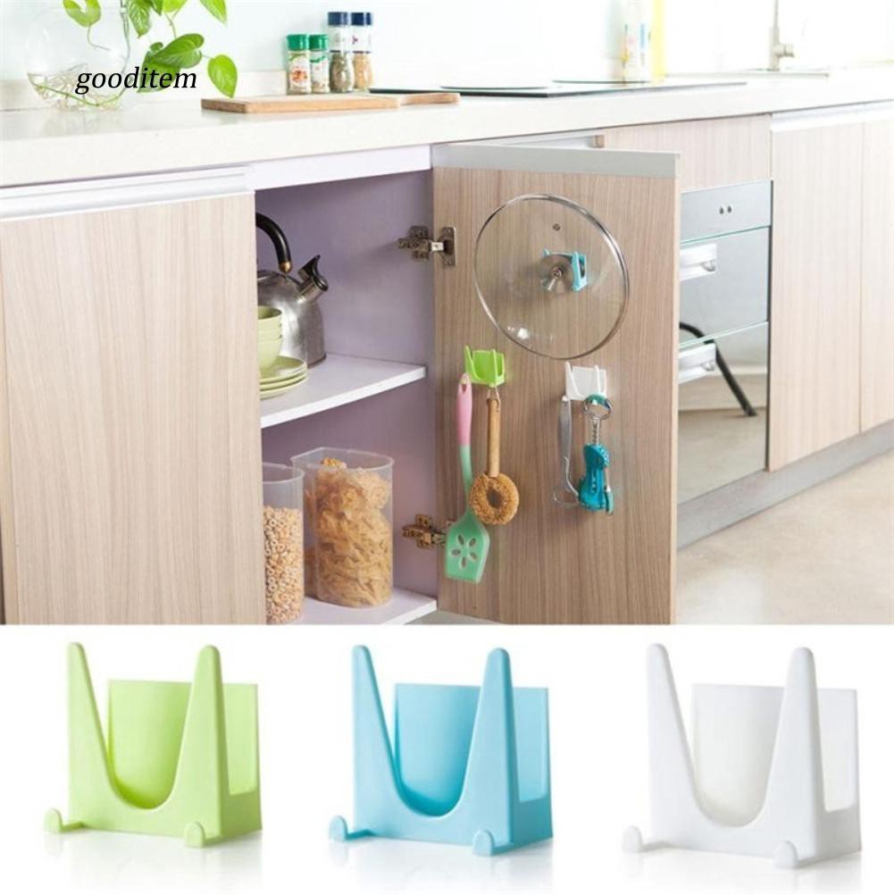 Gdtm 2pcs Kitchen Wall Mounted Pot Pan Cover Shell Rack Organizer