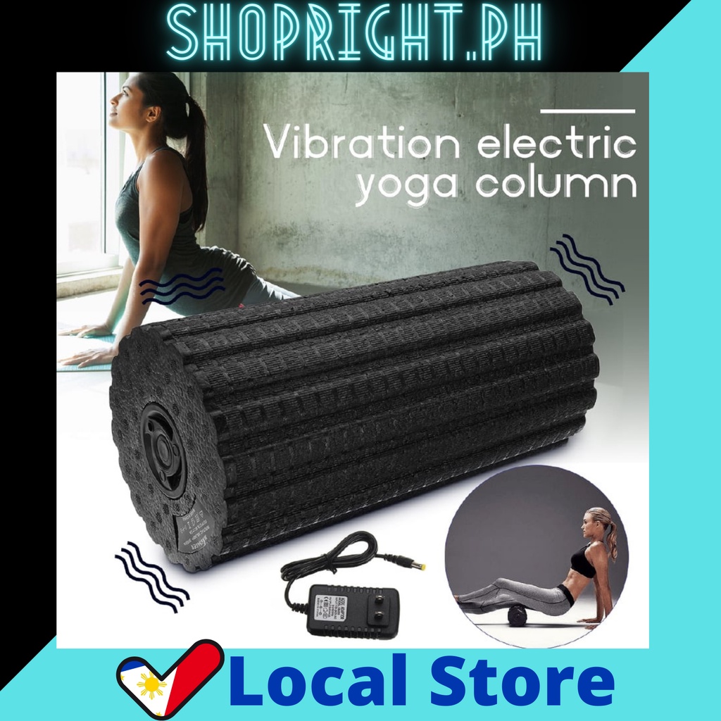 Rechargeable Electric Vibrating Massage Foam Roller 4 Speed Muscle Recovery Shopee Philippines 8708