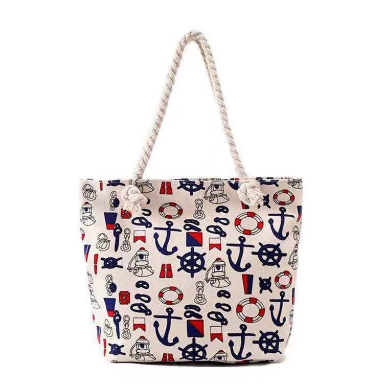 Canvas Tote Bag Double-sided Printed Beach Bag | Shopee Philippines