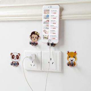 1Pc Self-adhesive Cartoon Animal Hook Bracket/Wall Mounted Sucker Strength Power Cord Plug Rack Holder/Hanger For Kitchen Bathroom Glass #6