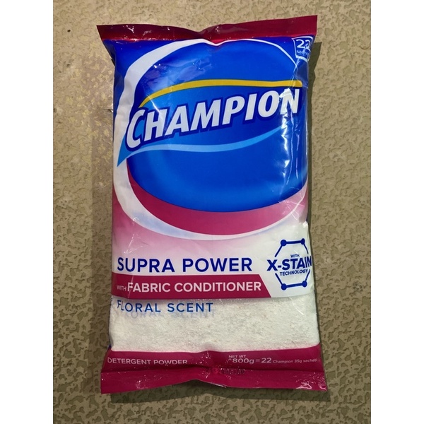 Champion Detergent Powder with Supra Powder, 800g Shopee Philippines