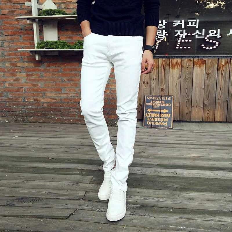 plain white jeans