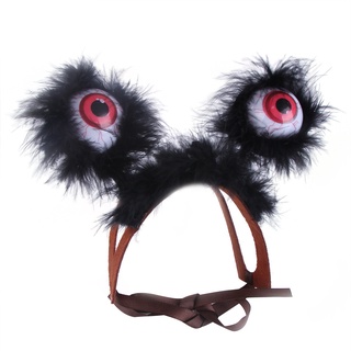LIULIU Halloween Cat Headband Big Eyed Dog Hat Adjustable Pet LED Flashing Headwear Eyeball Scary Dog Costume Dogs Head Accessories for Cats Small Medium Large Dogs #2