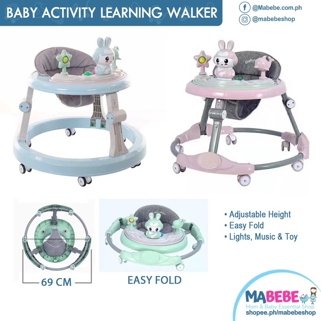 Baby Walker Adjustable Activity Center And Safety Learning Walkers