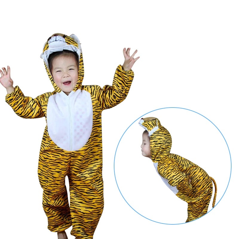 Kids Cartoon Animals Tiger Costumes Boys Girl School Stage Halloween  Cosplay Costume Anime Disfraces Dress Up Role Play Jumpsuit | Shopee  Philippines