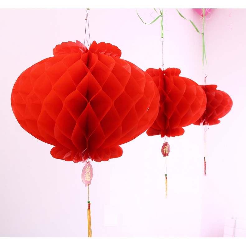 【TO】 50pcs 15cm Traditional Plastic Chinese Red Paper Lantern New Year ...