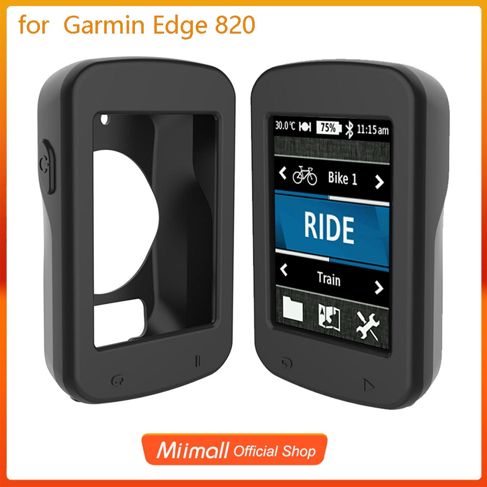 Étui en Silicone Noir kwmobile Housse GPS vélo Protection boitier navigateur Accessoire pour Garmin Edge 820 / Explore 820