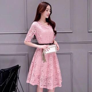 Dresses korean Casual lace dress with ...