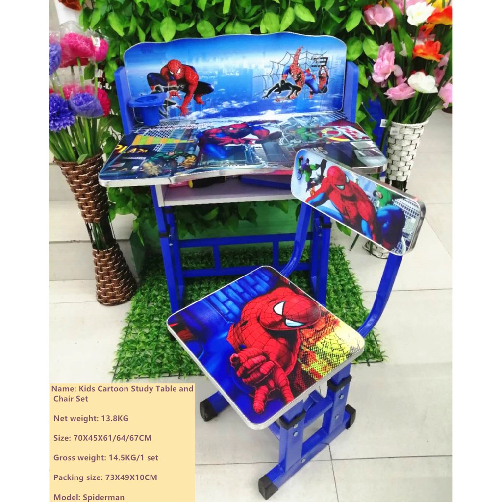 spiderman table and chair set