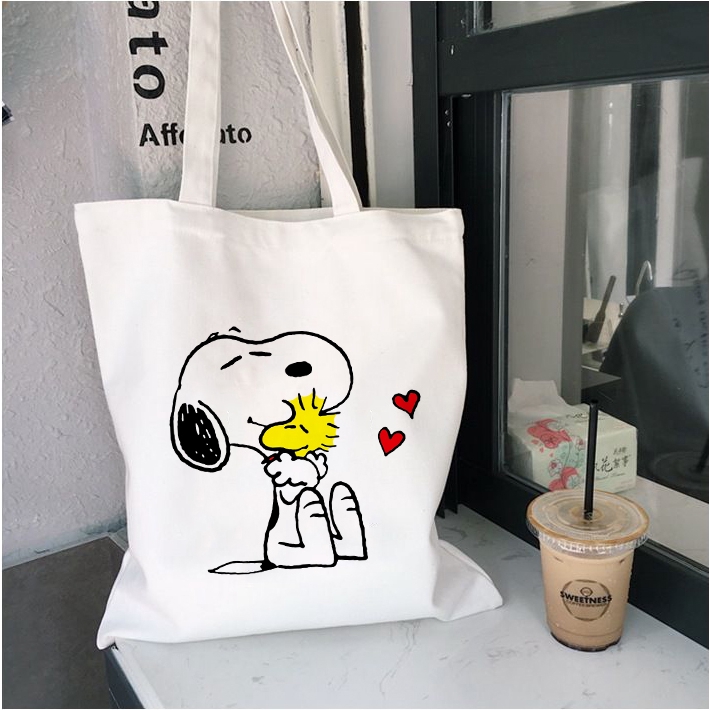 Snoopy Dog Classic Tote Bag Large Capacity Women Shoulder Bag Handbag ...