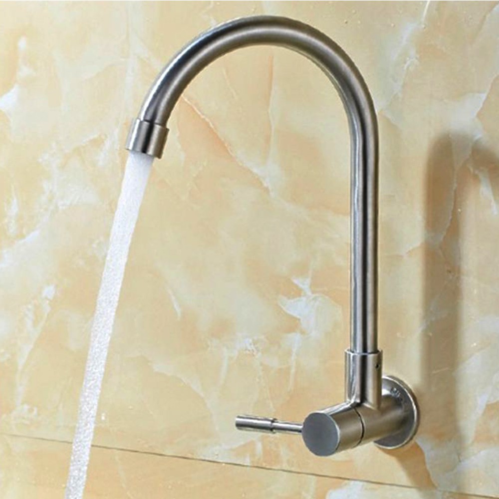 Stainless Steel Sus304 Single Cold Water Tap Wall Mounted Kitchen Sink Faucets From 2202 Shopee Philippines