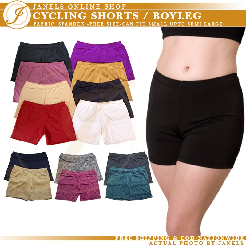 Women's Cycling Short / Boyleg Shorts (Plain&Acid Color) Shopee