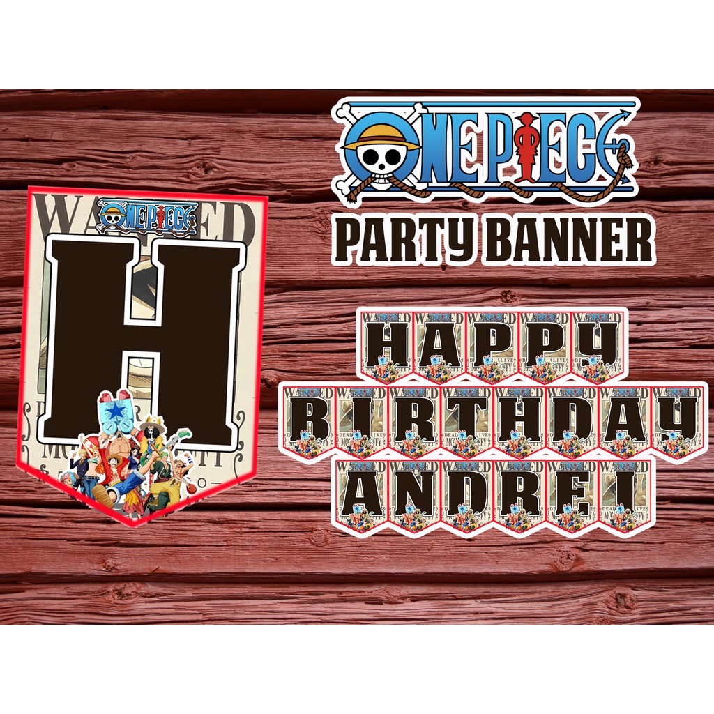 Happy Birthday Banner One Piece Customized One Piece Happy Birthday Banner | Shopee Philippines