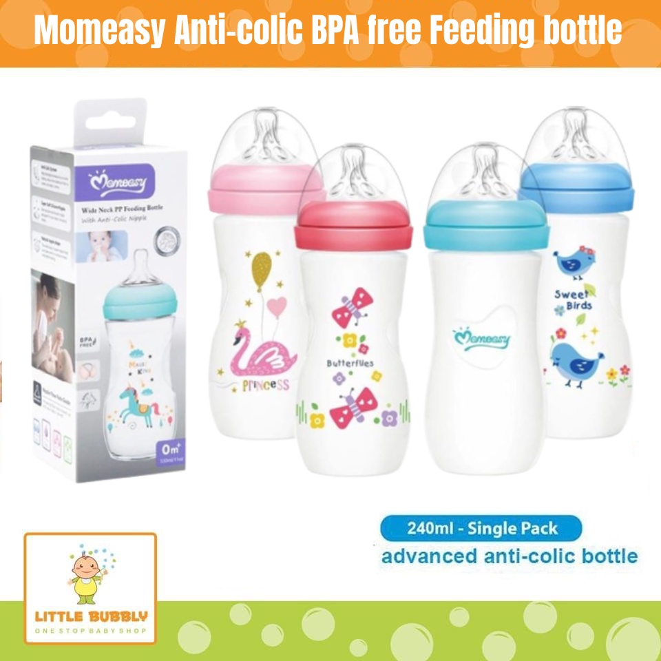 Momeasy Anticolic BPA free Feeding bottle (Single Pack) 8oz Shopee