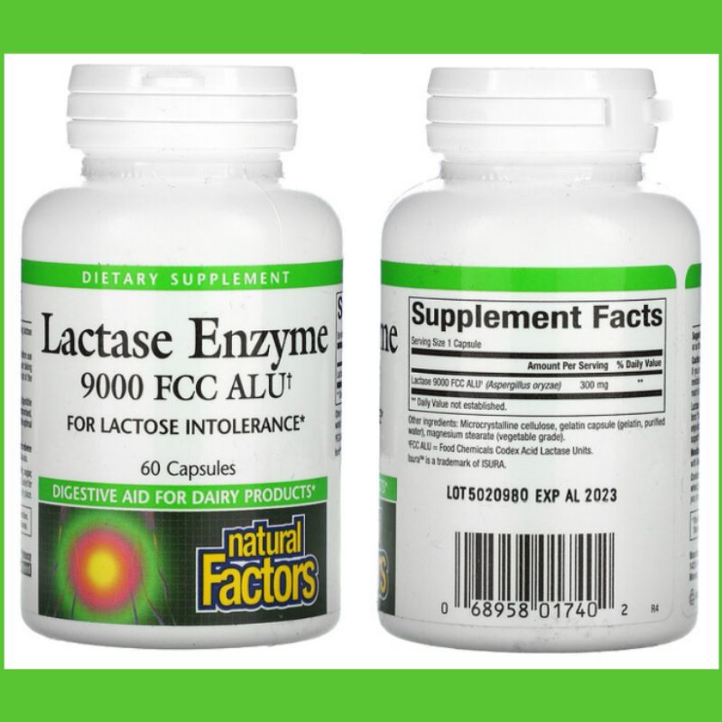 ON HAND, Natural Factors, Lactase Enzyme, 9,000 FCC ALU, 60 Capsules
