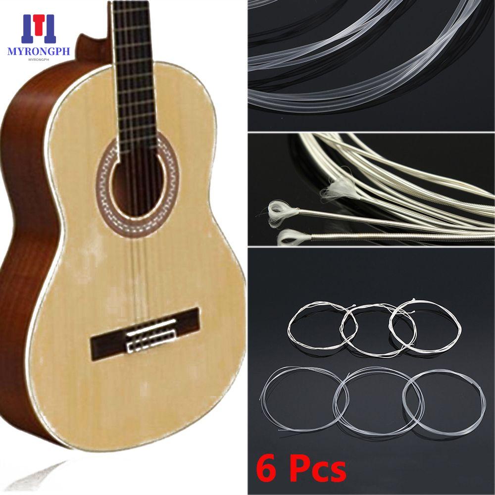 6pcs/Set Sangmei Acoustic Classical Guitar Strings Nylon Silver Plated Copper Alloy Wound .028-.043 