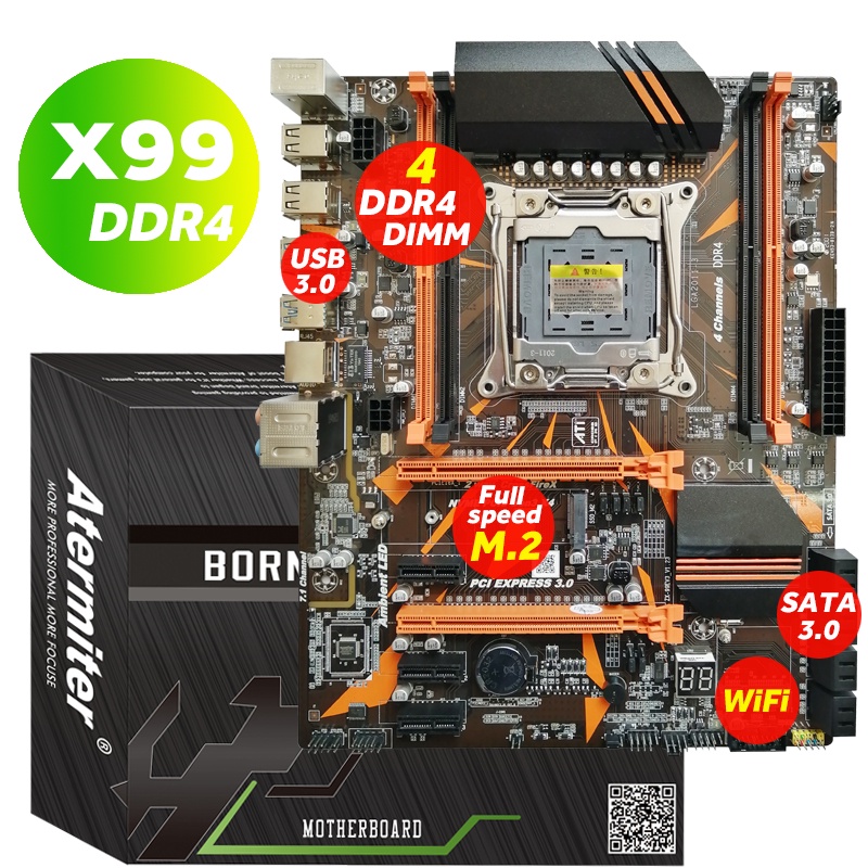 Atermiter X99 motherboard mainboard DDR4 PC4 CPU Xeon E5 2620 V3
