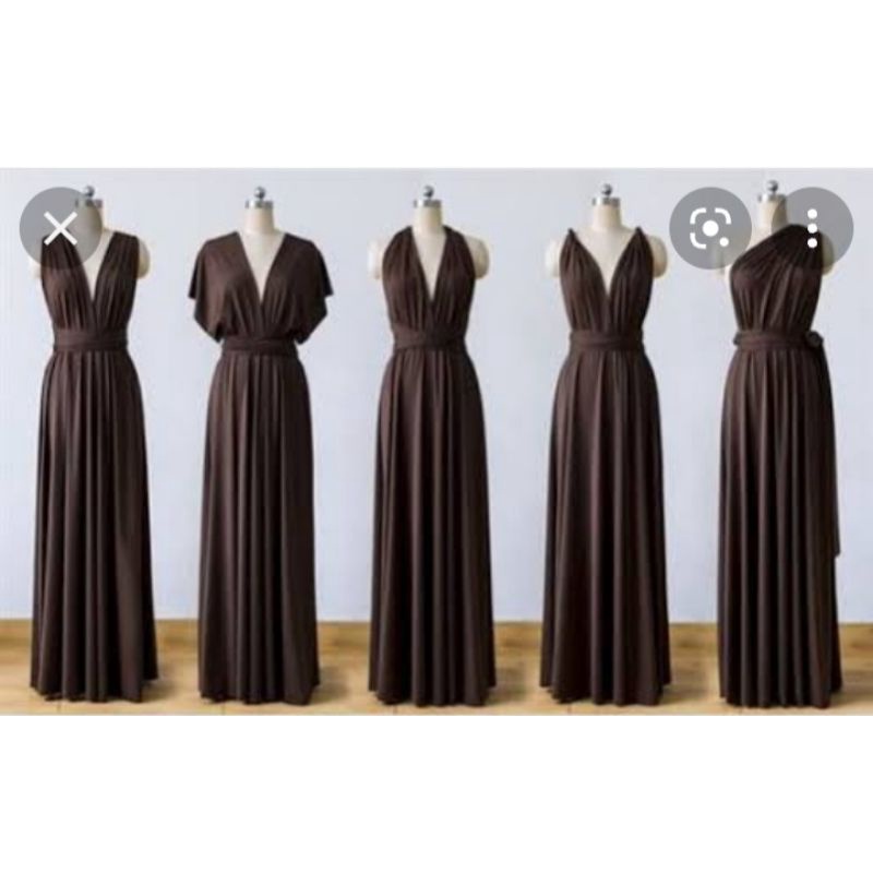 CHOCO BROWN Infinity Dress with Attached Tube kidsPlus size Shopee