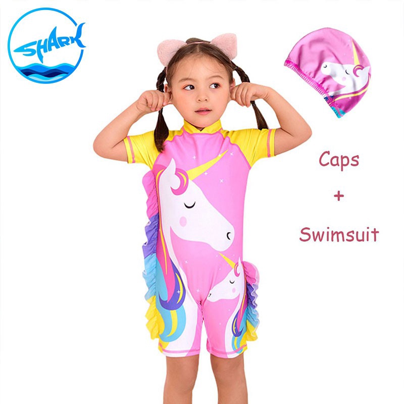 unicorn rash guard swimsuit