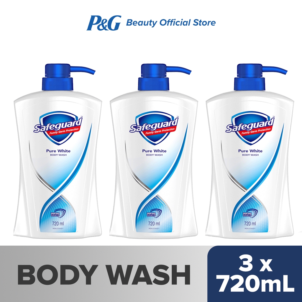 Safeguard Pure White Body Wash (720mL) Trio Shopee Philippines