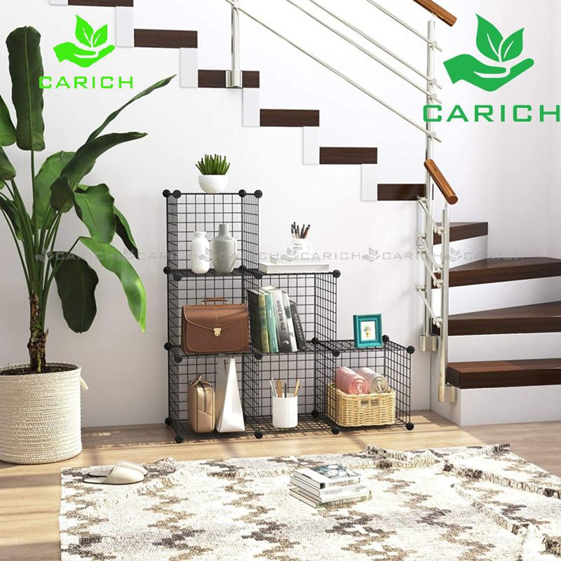 Metal Wire Frame Storage Cubes Organizer Wardrobe Screwless DIY