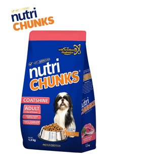 Nutri Chunks (NutriChunks) Adult Dog Food Coatshine Salmon (1 Kilo)