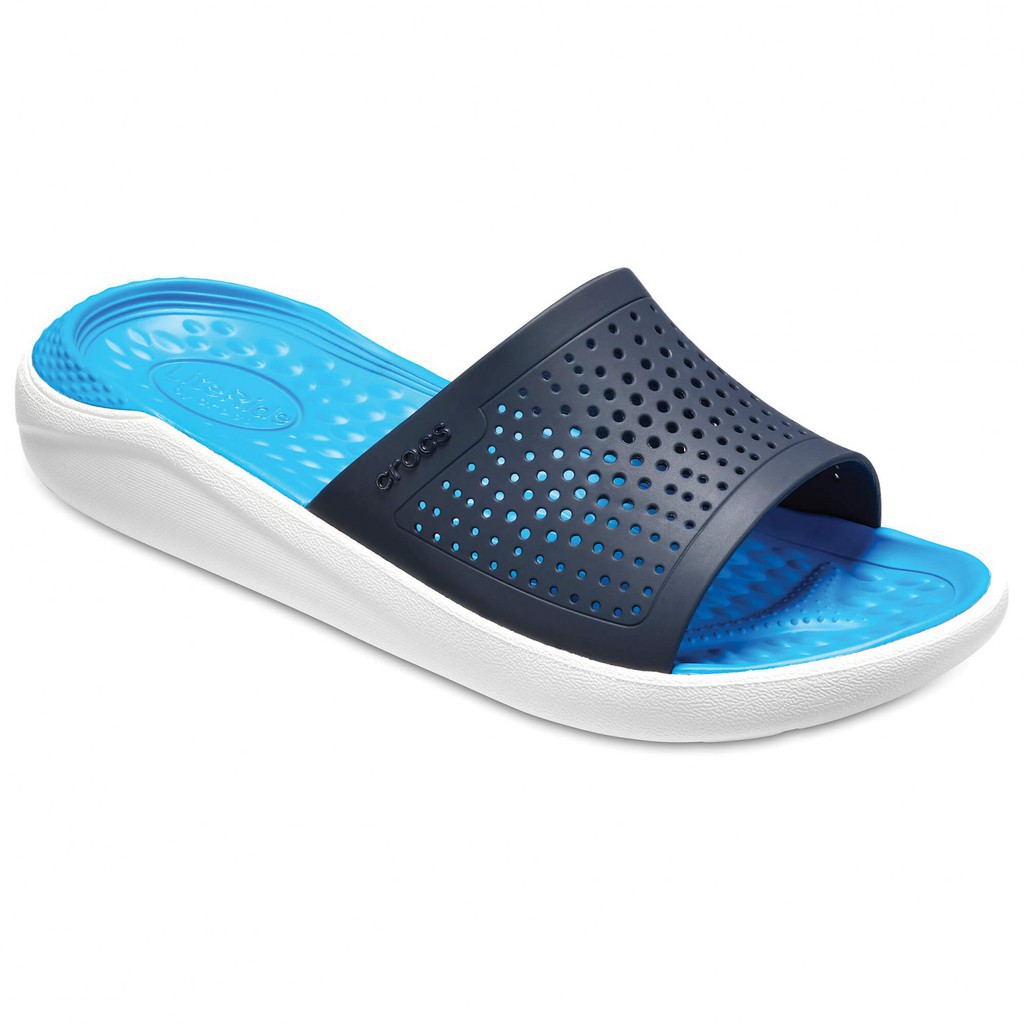 crocs blue slippers