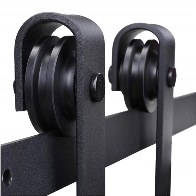 【Realm】6FT/6.6FT Sliding Door Barn Door Track Kit Carbon Steel Sliding Barn Door/Closet Hardware Kit