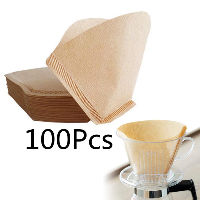 【In Stock】100pcs Coffee Paper Filter for Coffee Handpoured Coffee