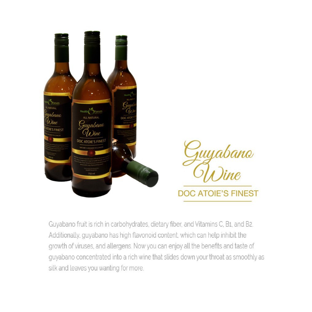 Zynergia Natural Products All Natural Guyabano Wine Doc Atoie S Finest 750ml Shopee Philippines