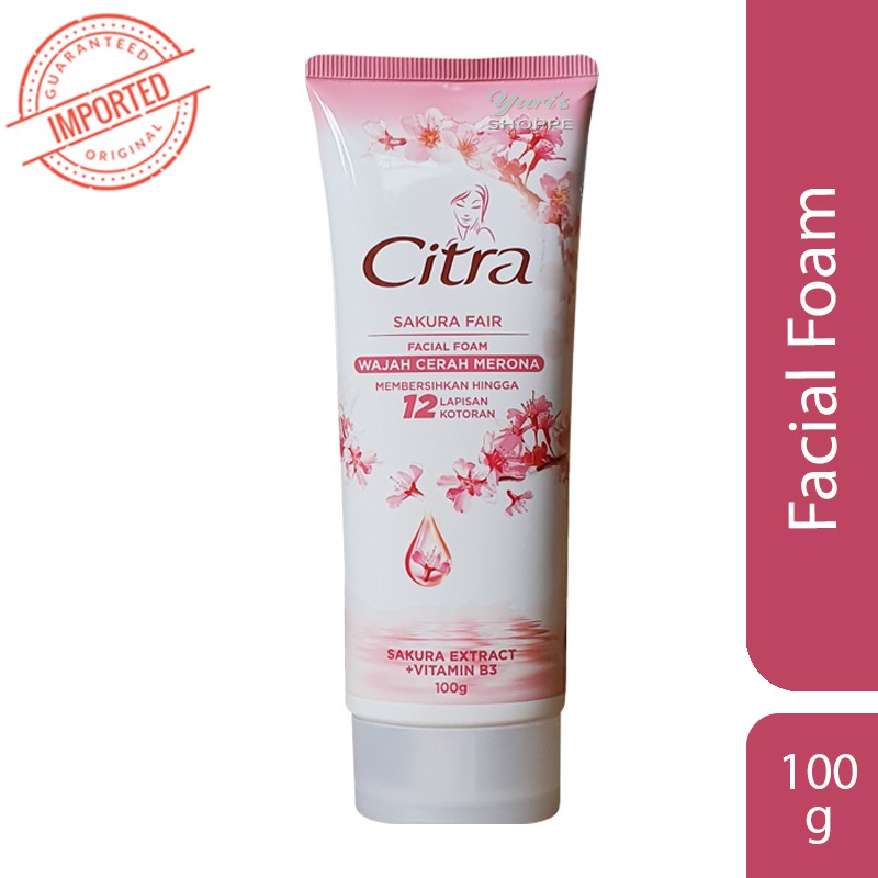 IMPORTED Citra Sakura Fair Facial Foam 100g | Shopee Philippines