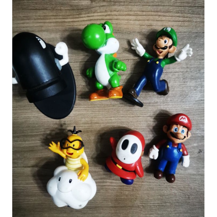 Mario Characters Action Figure Set Of 6 Luigi Bullet Yoshi Lakitu Snifit Shopee Philippines 2429