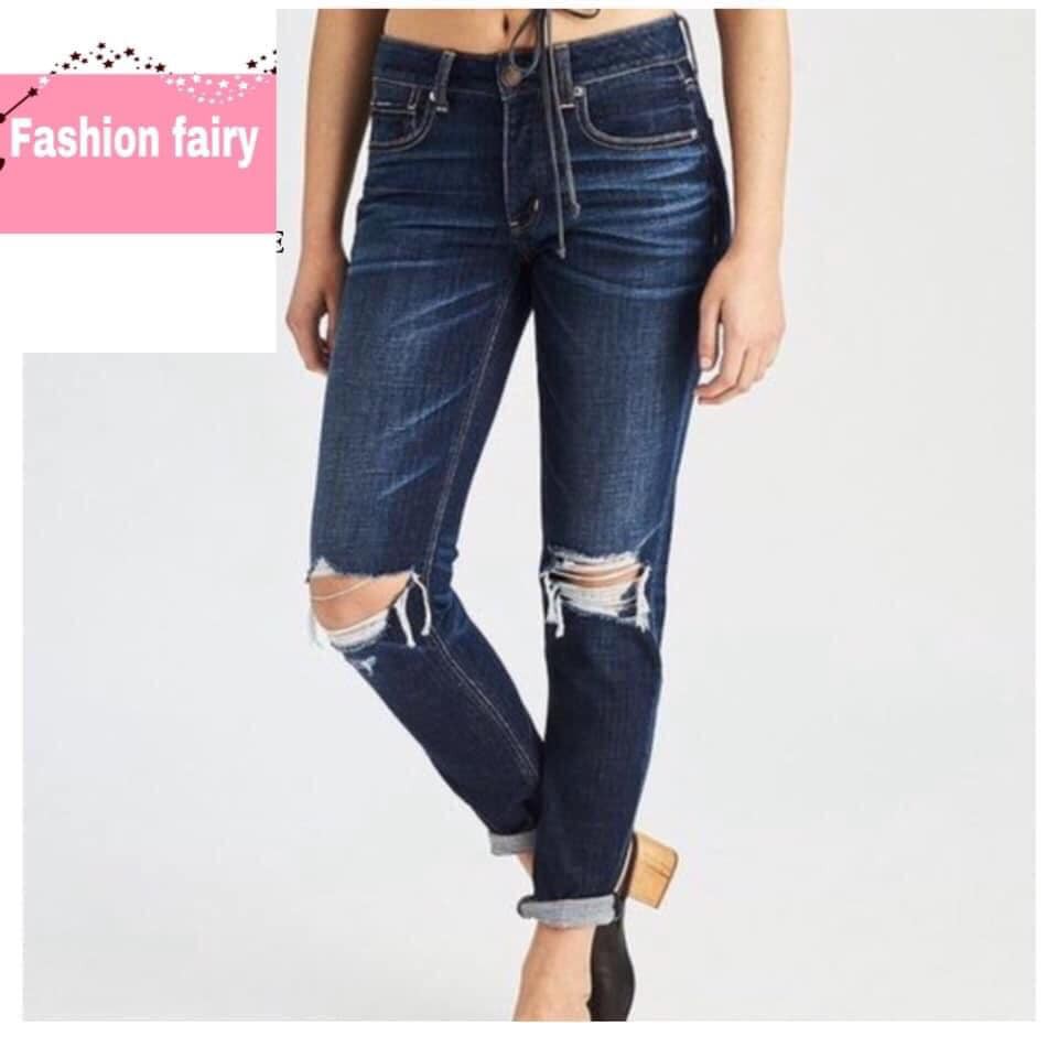 american eagle ripped jeans dark wash