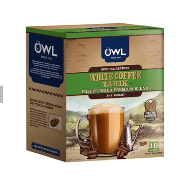 OWL 3-in-1 White Coffee Tarik Hazelnut FREEZE DRIED (10 sticks ...